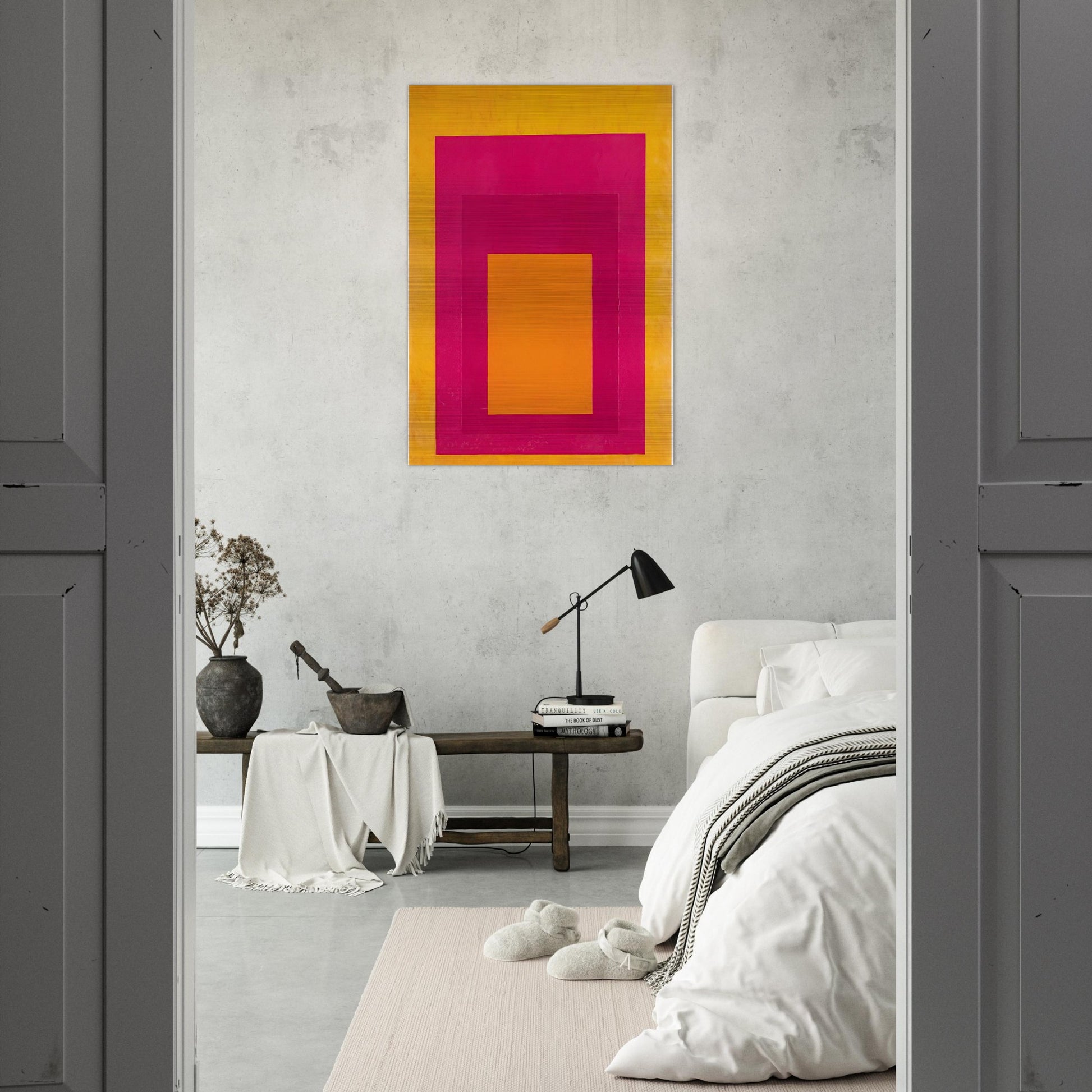HOMAGE TO THE SQUARE LA TEHUANA 1951 - Josef Albers Brushed Aluminum Print - 70x100 cm / 28x40 inches | Josef Albers Aluminum Print | Josef Albers Prints