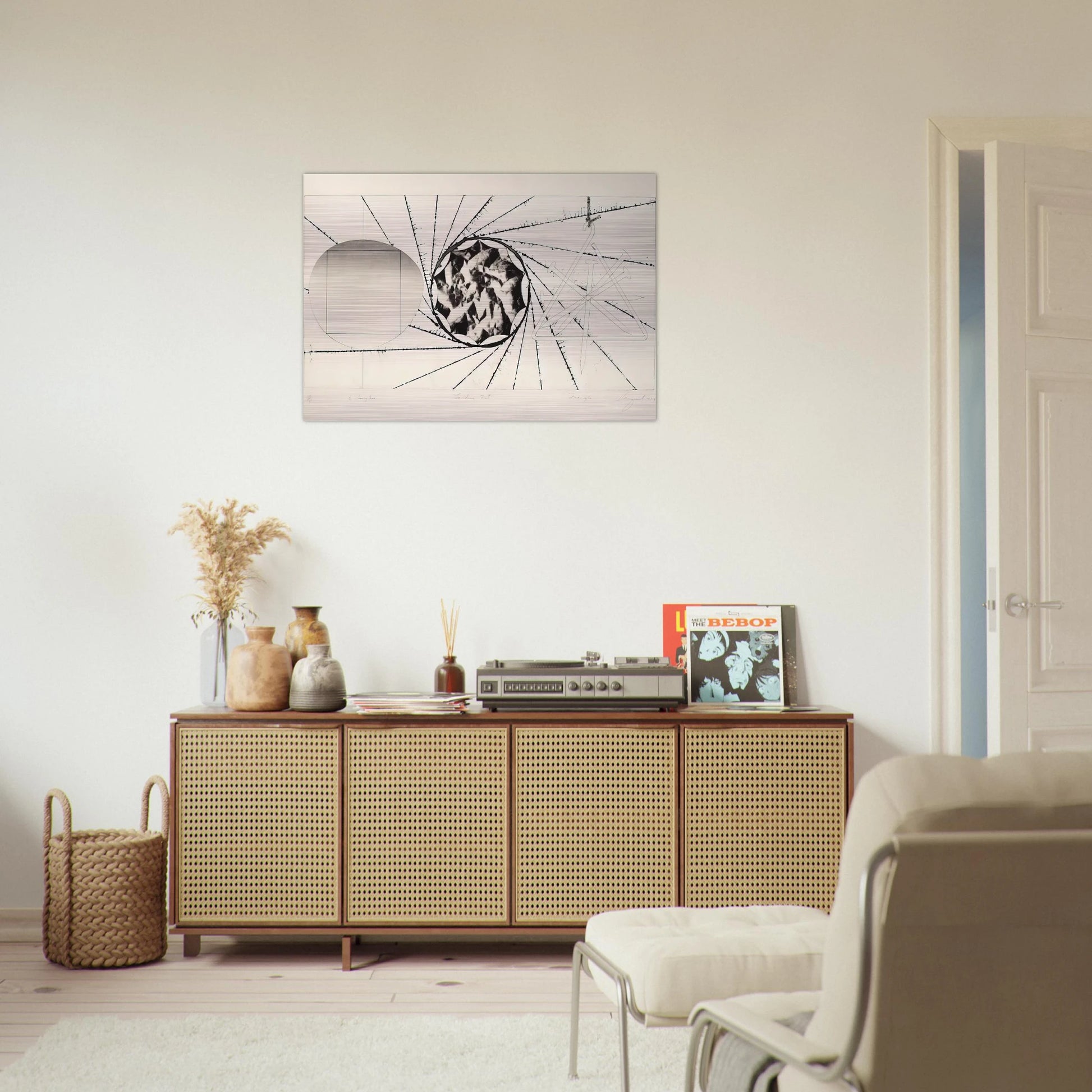 Sunglasses - Landing Net - Triangle - James Rosenquist Brushed Aluminum Print - 70x100 cm / 28x40 inches | James Rosenquist Aluminum Print | James Rosenquist Prints