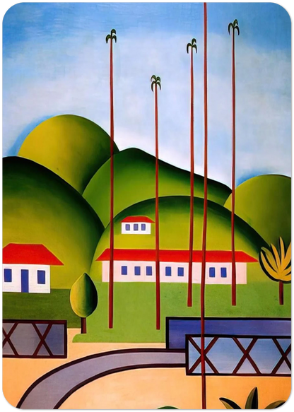 Palm Trees By Tarsila do Amaral Pack of 10 Post Cards | Tarsila do Amaral Post Cards | A6 (10.5 x 14.8 cm) - 4.1 x 5.8 inches