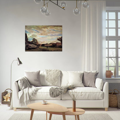Landscape with Dunes - Vincent van Gogh Brushed Aluminum Print - 70x100 cm / 28x40 inches | Vincent van Gogh Aluminum Print | Vincent van Gogh Prints