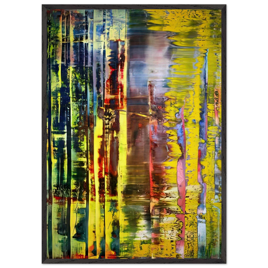 ABSTRACT PAINTING 780 1 - Gerhard Richter 70x100 cm / 28x40 inches Framed Art Print – Black Wooden Frame