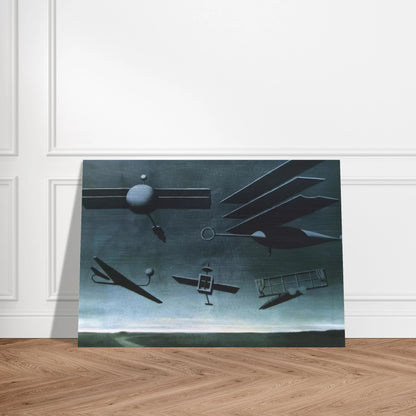 BLACK FLAG 1937 - Rene Magritte Brushed Aluminum Print - 70x100 cm / 28x40 inches | Rene Magritte Aluminum Print | Rene Magritte Prints