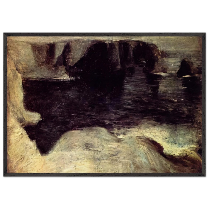 SEASCAPE AT GOULPHAR 1896 - Henri Matisse 70x100 cm / 28x40 inches Framed Art Print – Black Wooden Frame