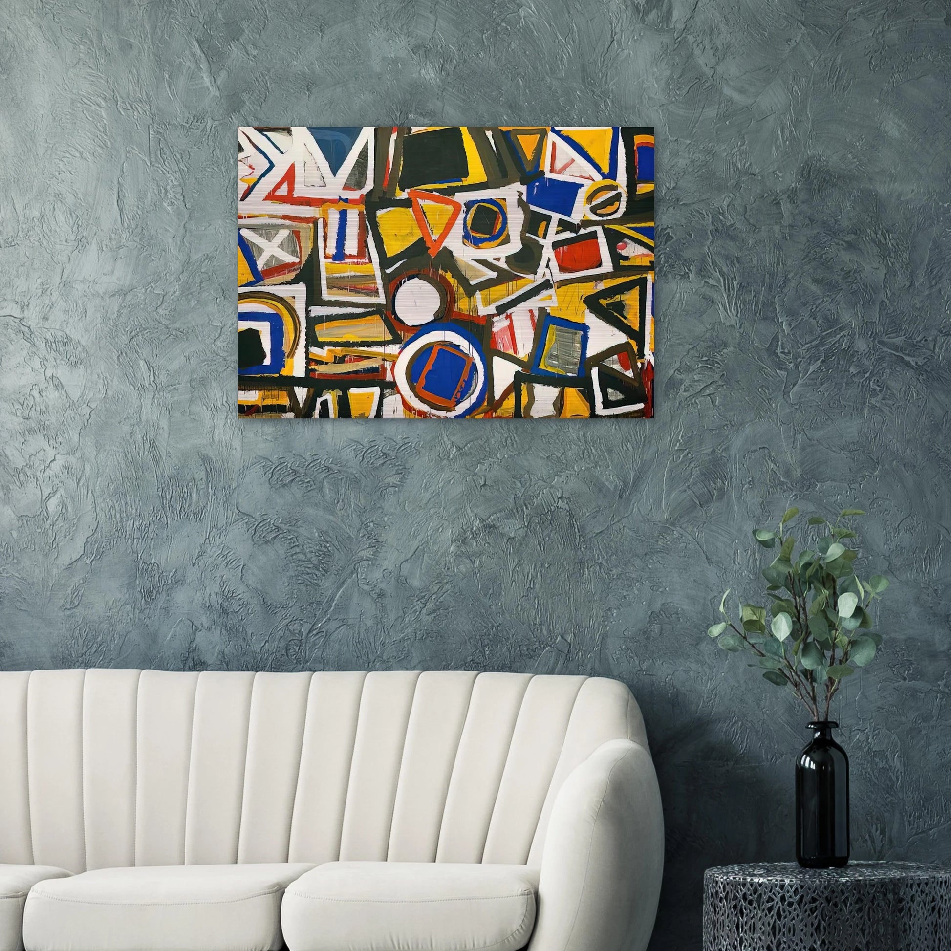 Taxi Cab II - Al Held Brushed Aluminum Print - 70x100 cm / 28x40 inches | Al Held Aluminum Print | Al Held Prints