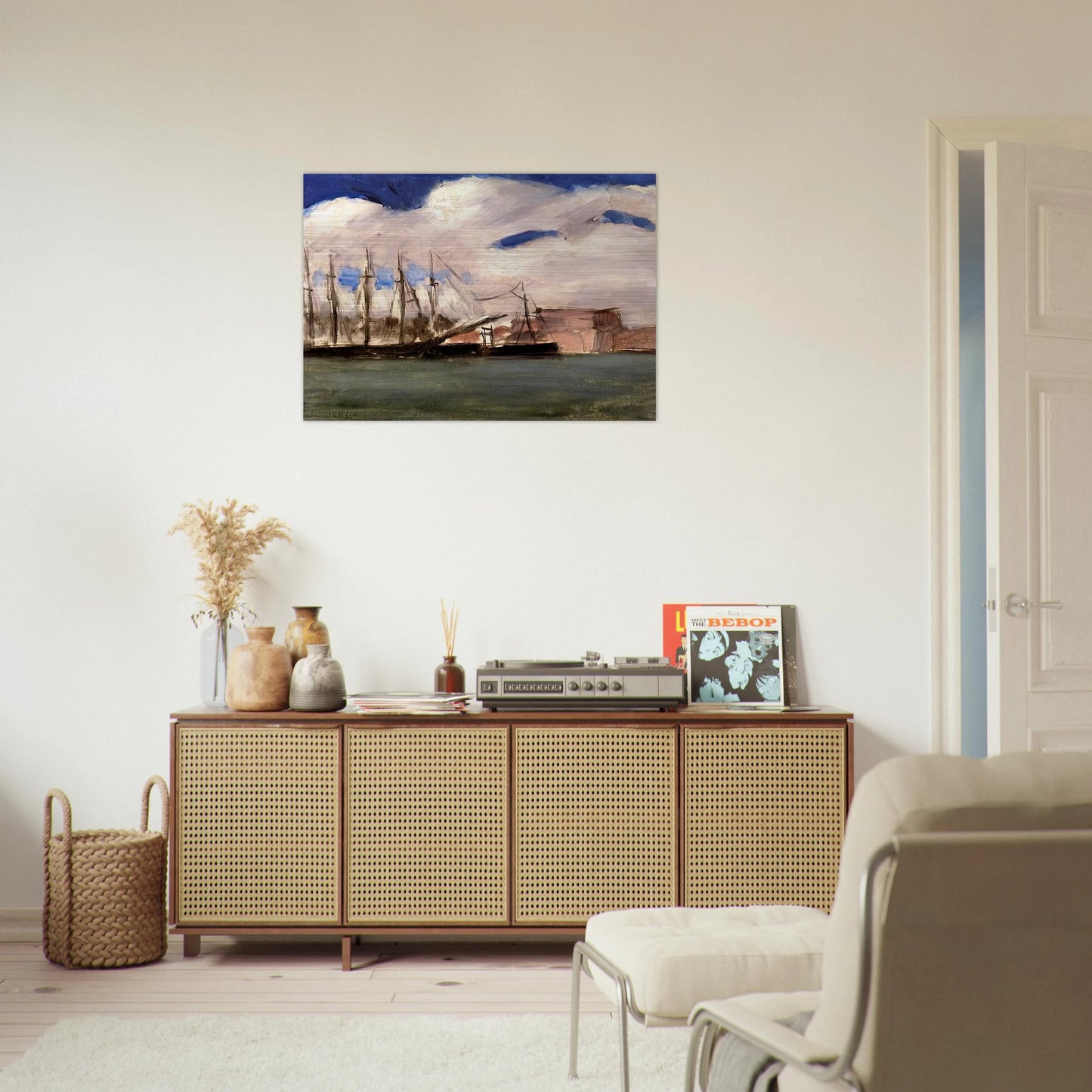 WHITE CLOUDS THE OLD PORT OF MARSEILLE 1918 - Henri Matisse Brushed Aluminum Print - 70x100 cm / 28x40 inches | Henri Matisse Aluminum Print | Henri Matisse Prints