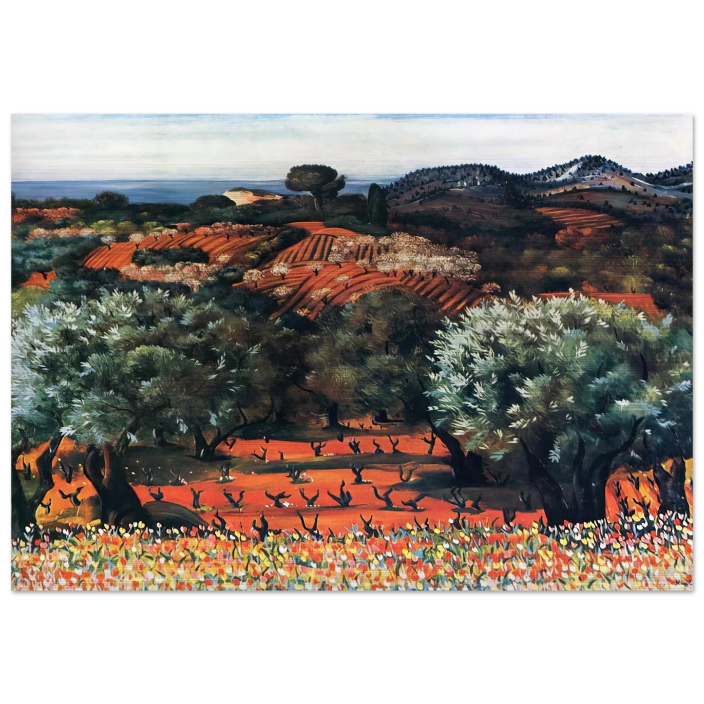 NOT IDENTIFIED 15 - Moise Kisling Brushed Aluminum Print - 70x100 cm / 28x40 inches | Moise Kisling Aluminum Print | Moise Kisling Prints