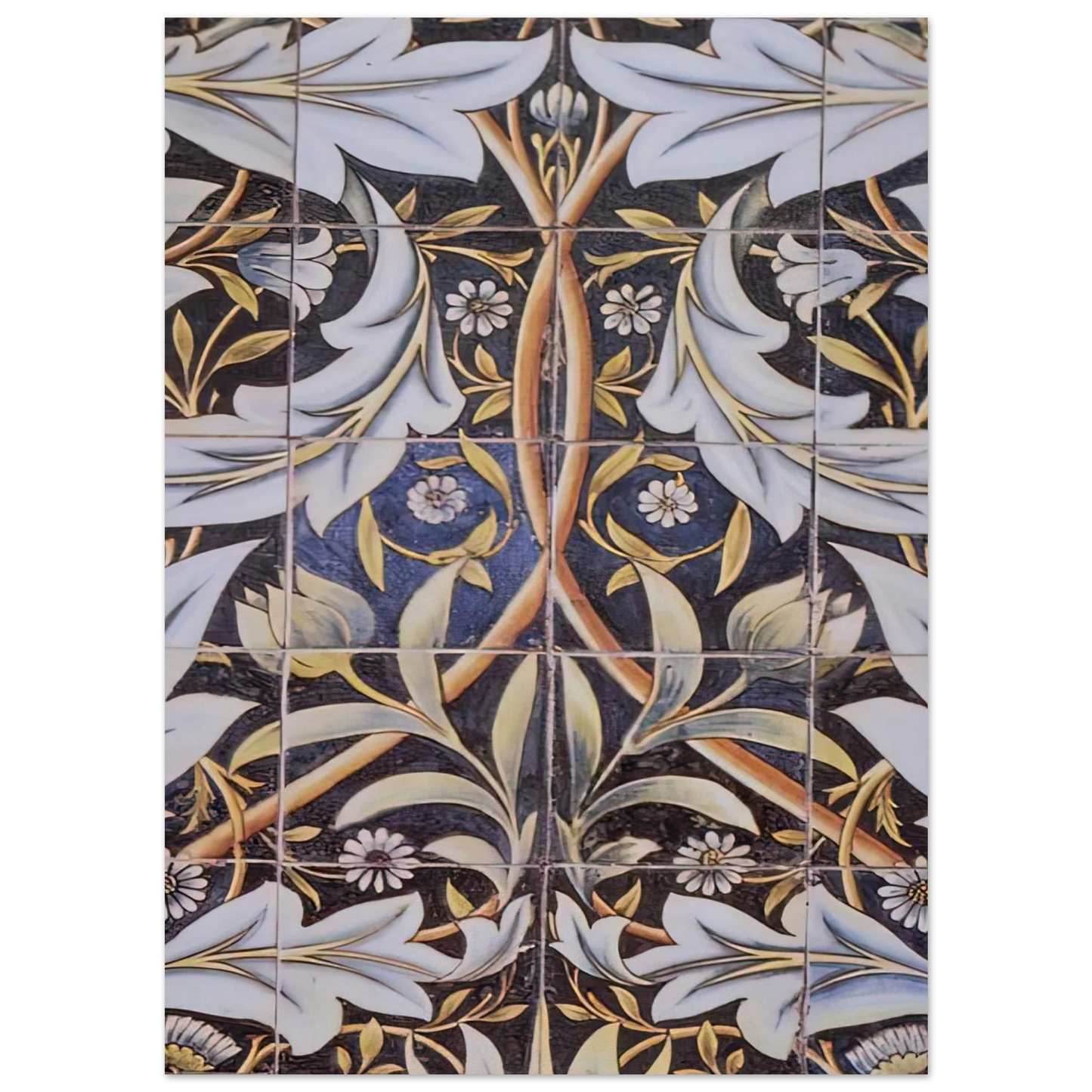 William Morris - PANEL OF CERAMIC TILES DESIGNED BY MORRIS AND PRODUCED BY WILLIAM DE MORGAN 1876 Fine Art Poster
