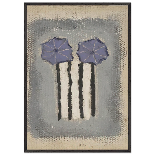 Untitled - 1947 N1 - Forrest Bess 70x100 cm / 28x40 inches Framed Art Print – Black Wooden Frame