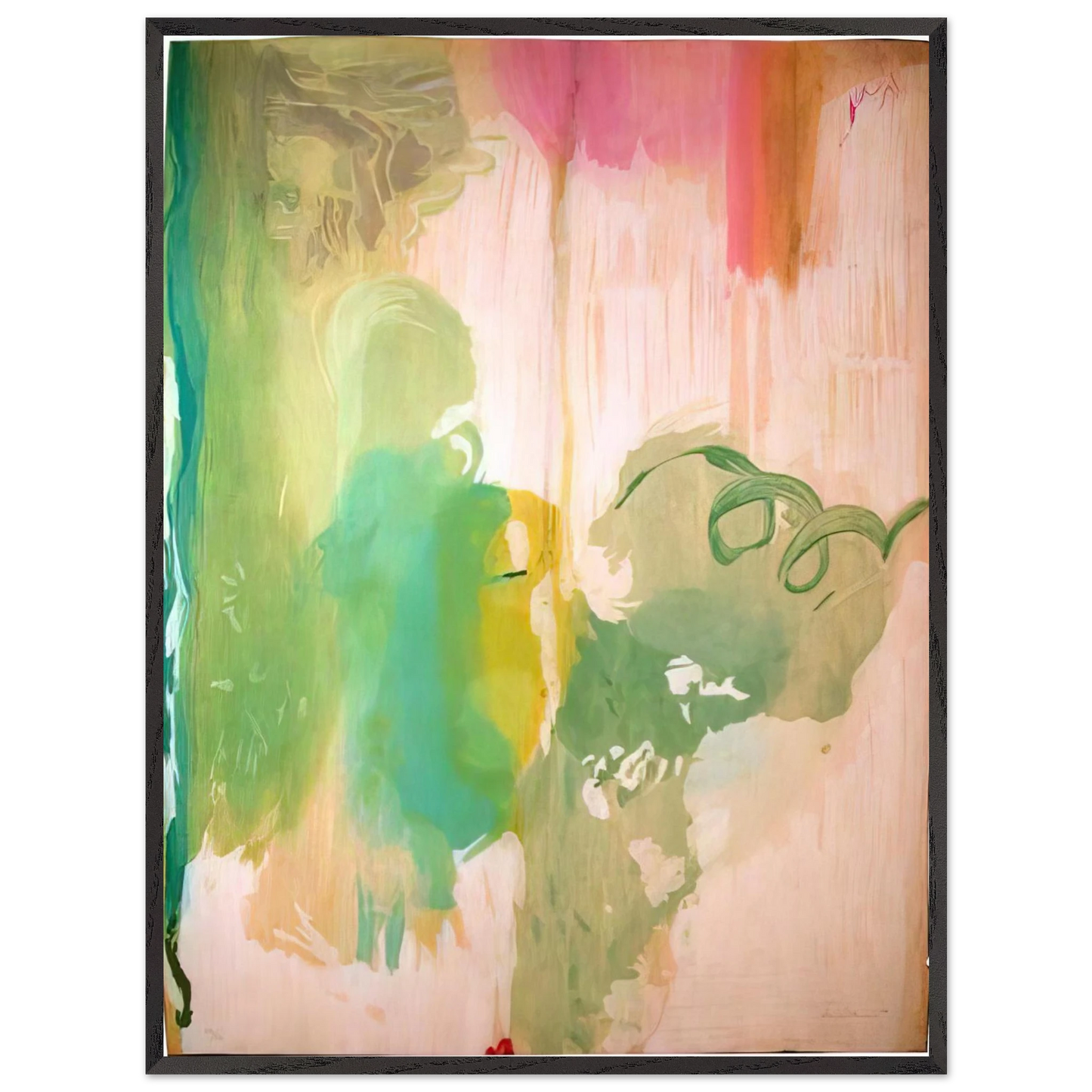 Helen Frankenthaler - Snow Pines - 2004 Wall art - 45x60 cm / 18x24 inches - Premium Wooden Framed Poster With Fine Art Paper-canvas - White frame
