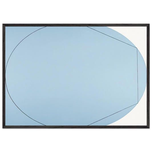 CIRCLE IN AND OUT OF A POLYGON 2 1973 - Robert Mangold 70x100 cm / 28x40 inches Framed Art Print – Black Wooden Frame