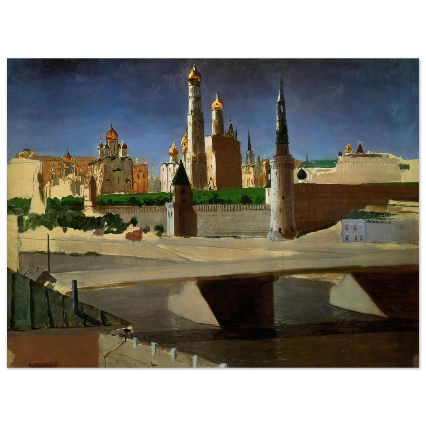Arkhyp Kuindzhi - View of the Kremlin from the Zamoskvorechye District  75x100 cm / 30x40inches Fine Art Poster