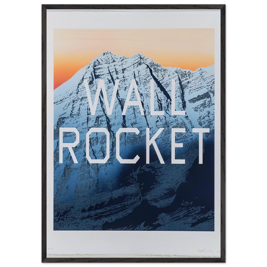WALL ROCKET 2013 - Edward Ruscha 70x100 cm / 28x40 inches Framed Art Print – Black Wooden Frame