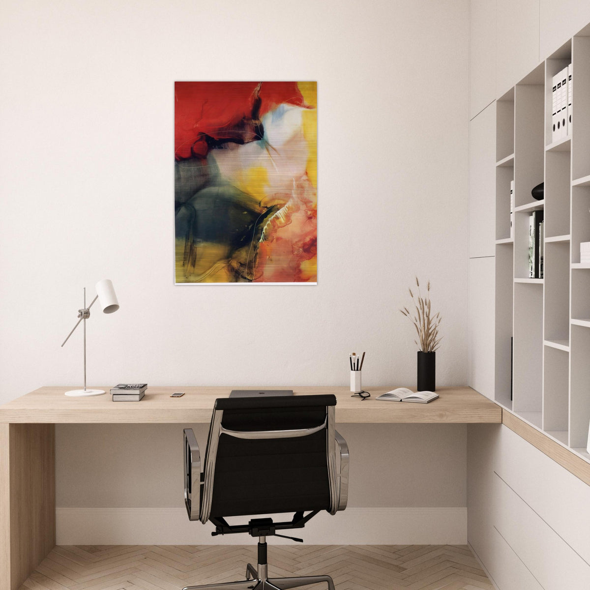 Lotus - Paul Jenkins Brushed Aluminum Print - 70x100 cm / 28x40 inches | Paul Jenkins Aluminum Print | Paul Jenkins Prints