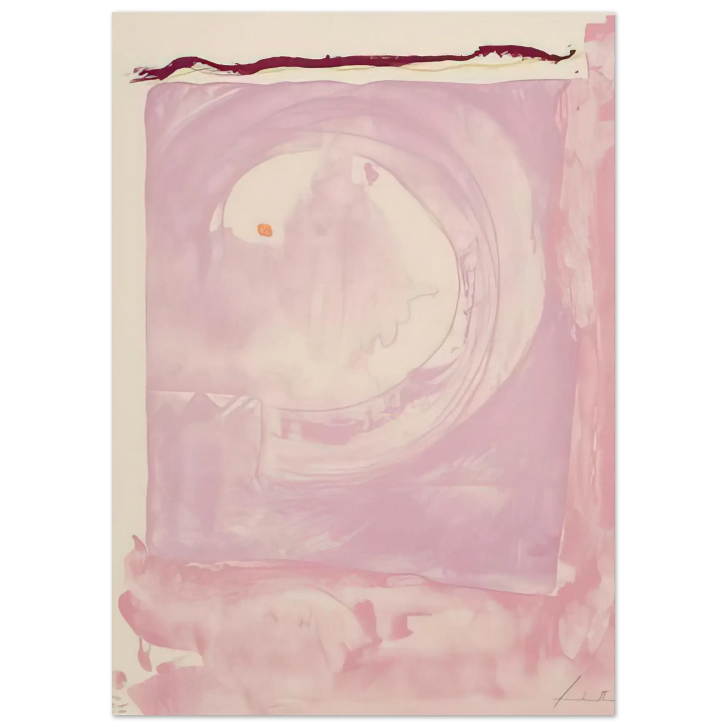 Helen Frankenthaler - Reflections IX - 1995 Wall art - 30x40 cm / 12x16 inches - Premium Wooden Framed Poster With Fine Art Paper - Black frame