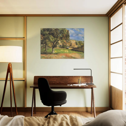 Horse-chestnut-trees in Jas de Bouffan - Paul Cézanne Brushed Aluminum Print - 70x100 cm / 28x40 inches | Paul Cézanne Aluminum Print | Paul Cézanne Prints