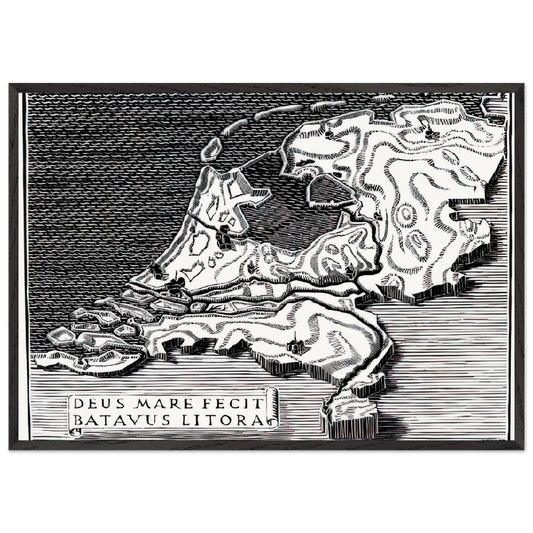 ESCHER 28 - MC Escher 70x100 cm / 28x40 inches Framed Art Print – Black Wooden Frame | Maurits Cornelis Escher Prints