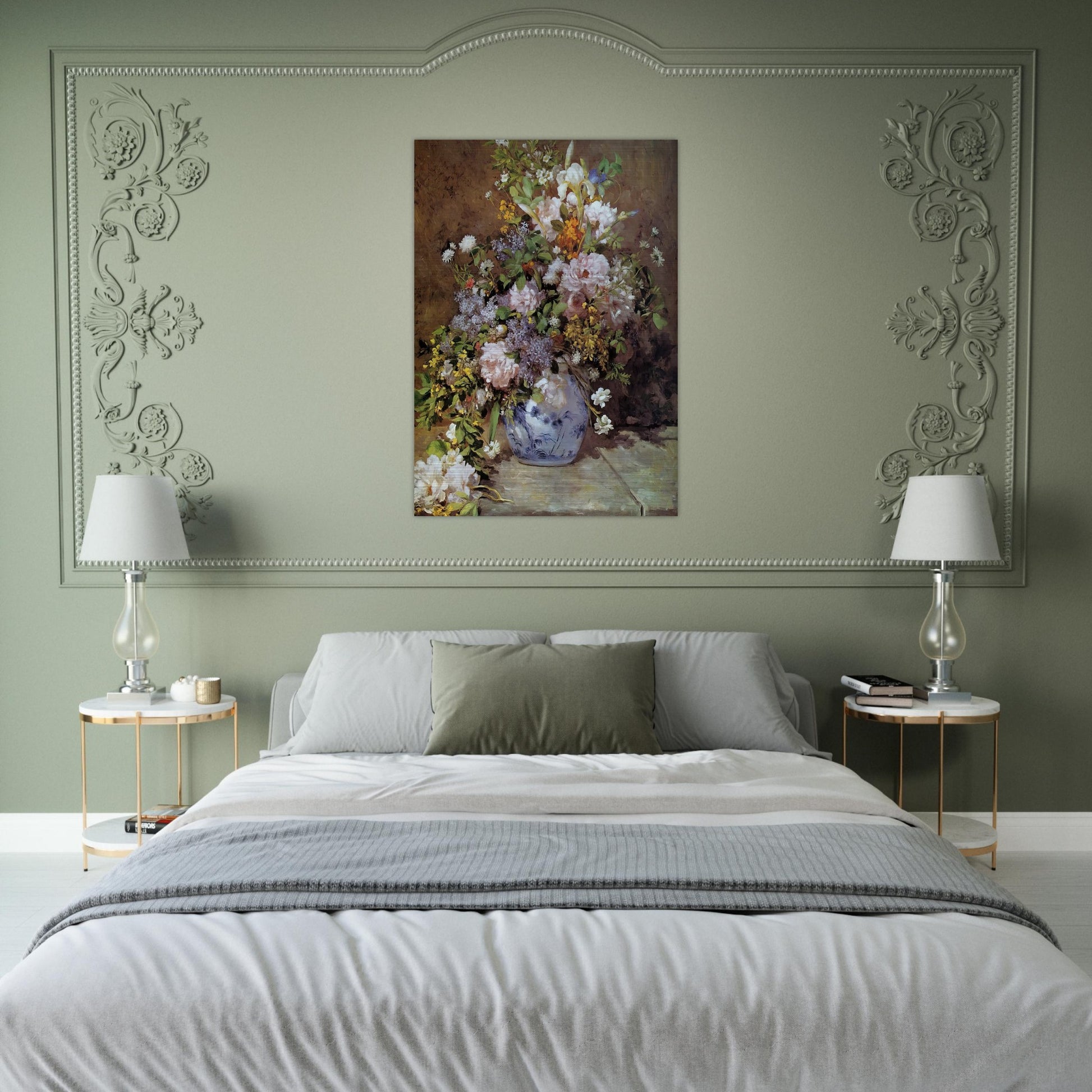 Spring Bouquet - Pierre-Auguste Renoir Brushed Aluminum Print - 70x100 cm / 28x40 inches | Pierre-Auguste Renoir Aluminum Print | Pierre-Auguste Renoir Prints