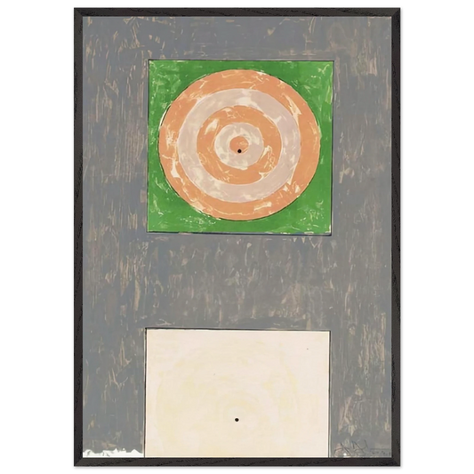 TARGETS ULAE 41 - Jasper Johns 70x100 cm / 28x40 inches Framed Art Print – Black Wooden Frame