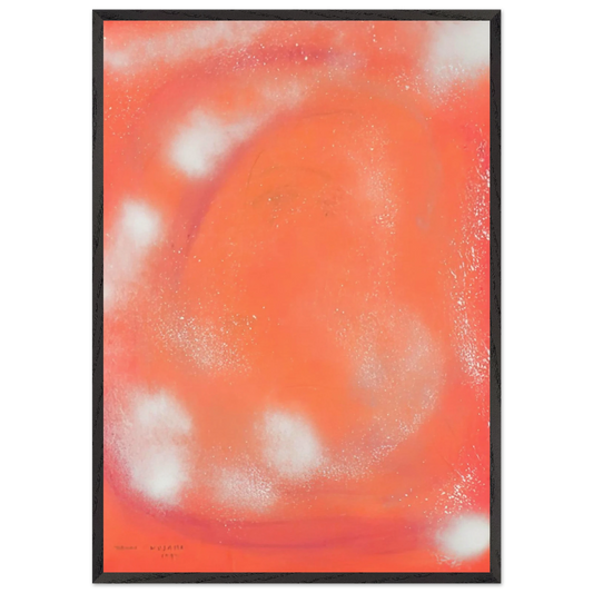 WOMAN IN THE WIND 1977 - Yayoi Kusama 70x100 cm / 28x40 inches Framed Art Print – Black Wooden Frame