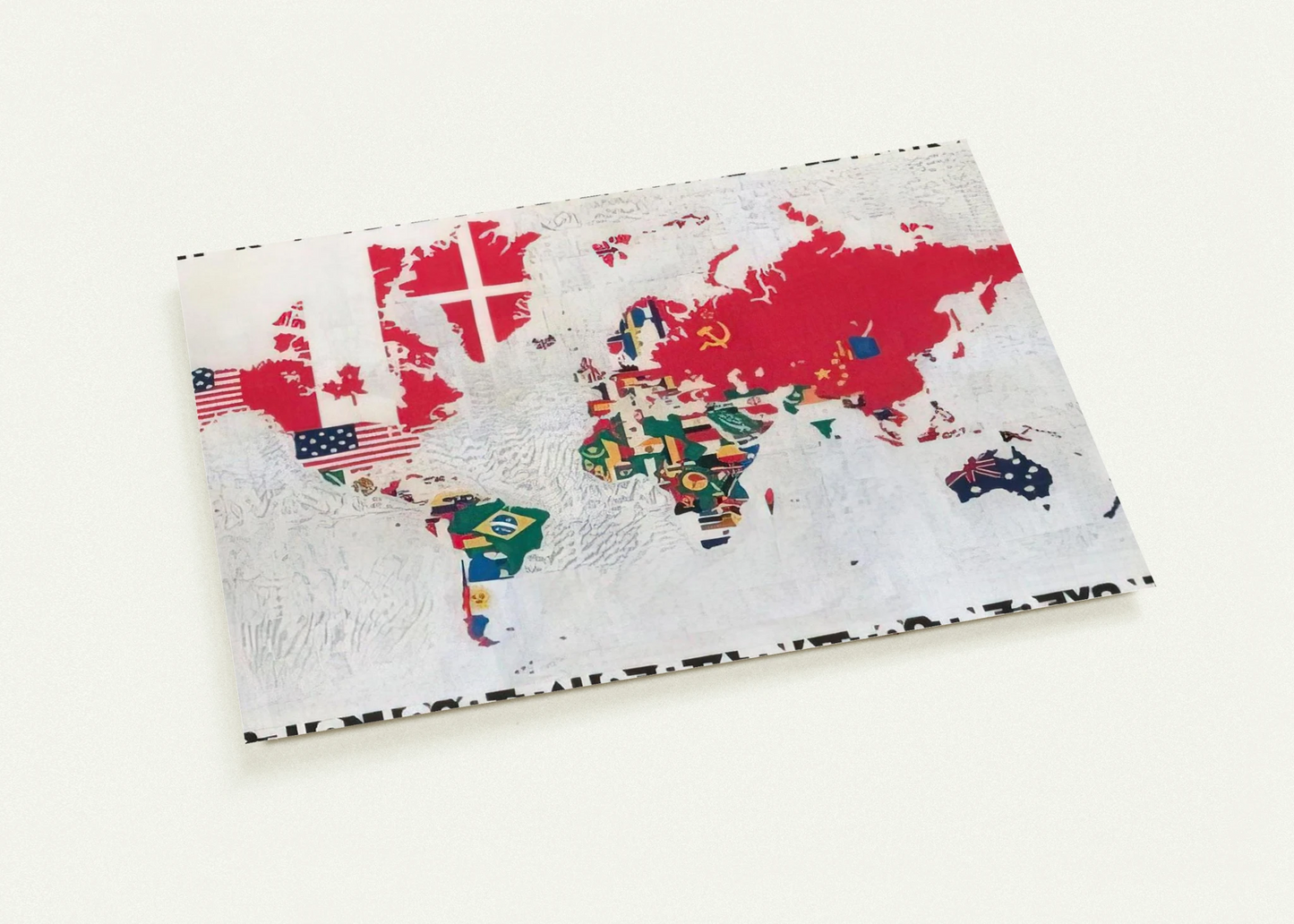 MAPPA 1983 By Alighiero Boetti Pack of 10 Post Cards | Alighiero Boetti Post Cards | A6 (10.5 x 14.8 cm) - 4.1 x 5.8 inches