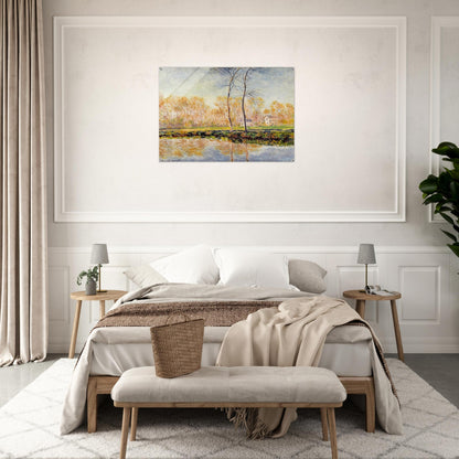 The Banks of the River Epte at Giverny - claude monet Acrylic Print - 70x100 cm / 28x40″ inches | claude monet Wall Art | claude monet Prints