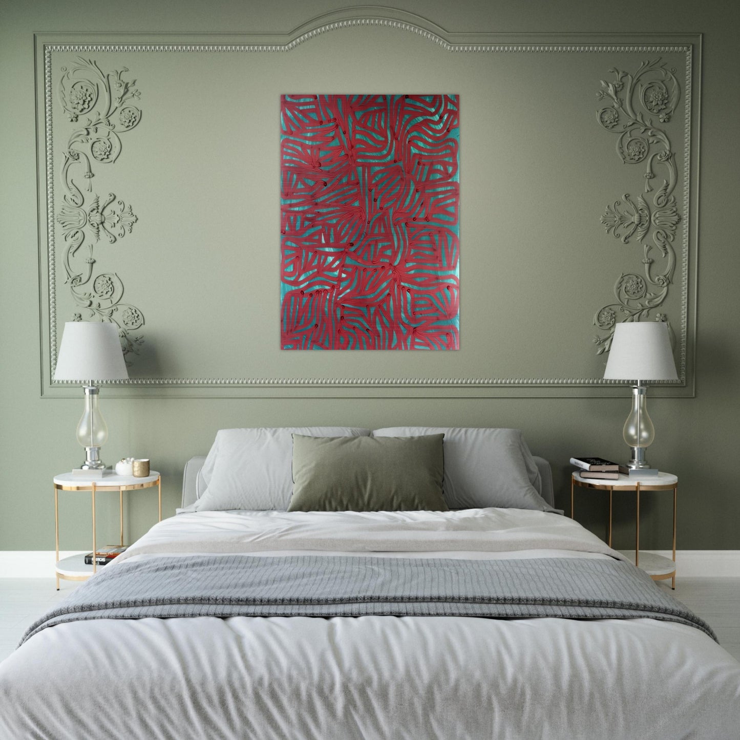 Irregular Grid - Sol LeWitt Brushed Aluminum Print - 70x100 cm / 28x40 inches | Sol LeWitt Aluminum Print | Sol LeWitt Prints