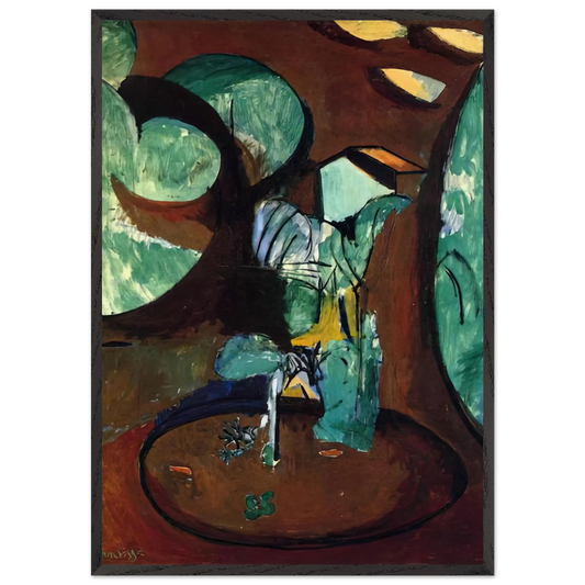 GARDEN AT ISSY - Henri Matisse 70x100 cm / 28x40 inches Framed Art Print – Black Wooden Frame