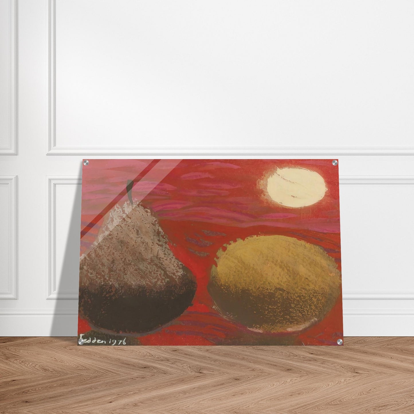 Still Life on Red - 1976 - Mary Fedden Acrylic Print - 70x100 cm / 28x40″ inches