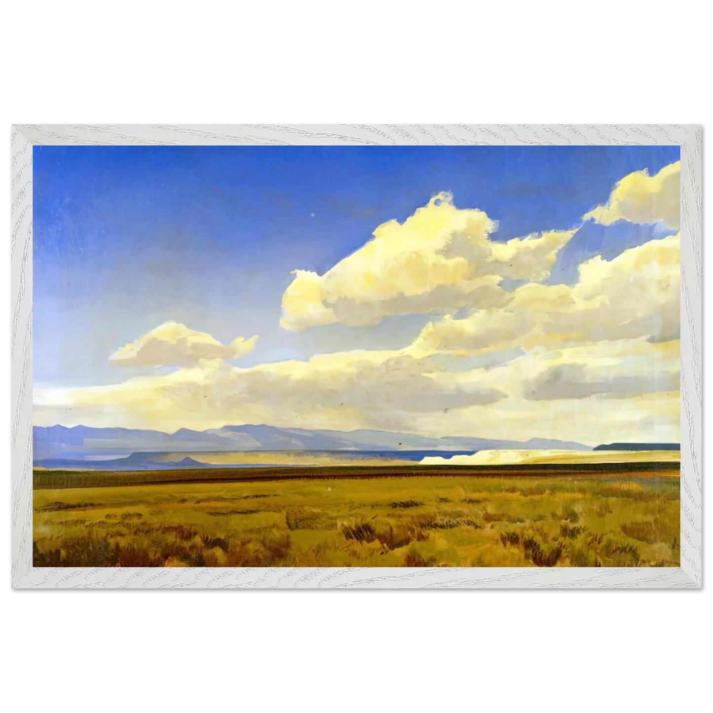 Maynard Dixon - WIND OF WYOMING 1936 Wall art - 21x29.7 cm / 8x12" - Premium Wooden Framed Poster With Fine Art Paper-canvas - Black frame