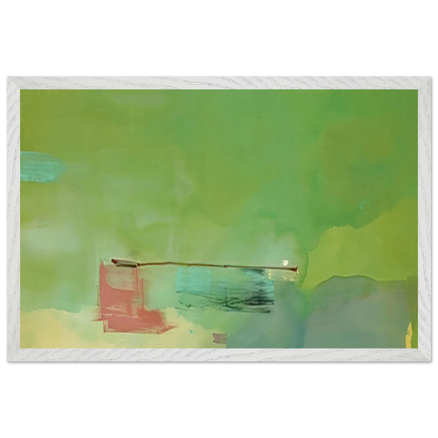 Helen Frankenthaler - Springscape - 1975 Wall art - 60x80 cm / 24x32 inches - Premium Wooden Framed Poster With Fine Art Paper-canvas - Wood frame