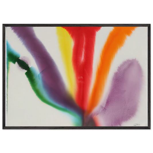 Phenomena Compass Bearing - Paul Jenkins 70x100 cm / 28x40 inches Framed Art Print – Black Wooden Frame
