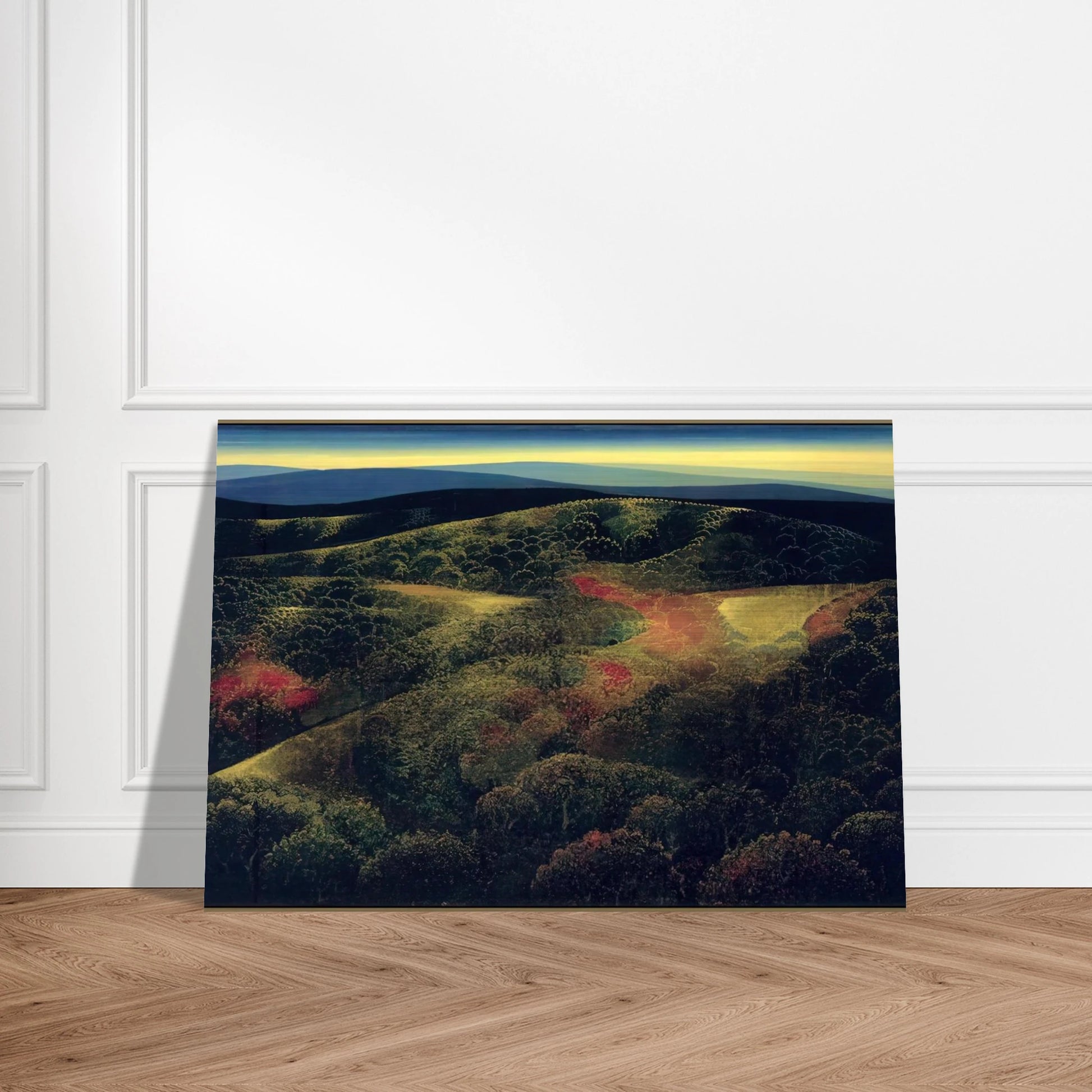 Late October - Eyvind Earle Brushed Aluminum Print - 70x100 cm / 28x40 inches | Eyvind Earle Aluminum Print | Eyvind Earle Prints