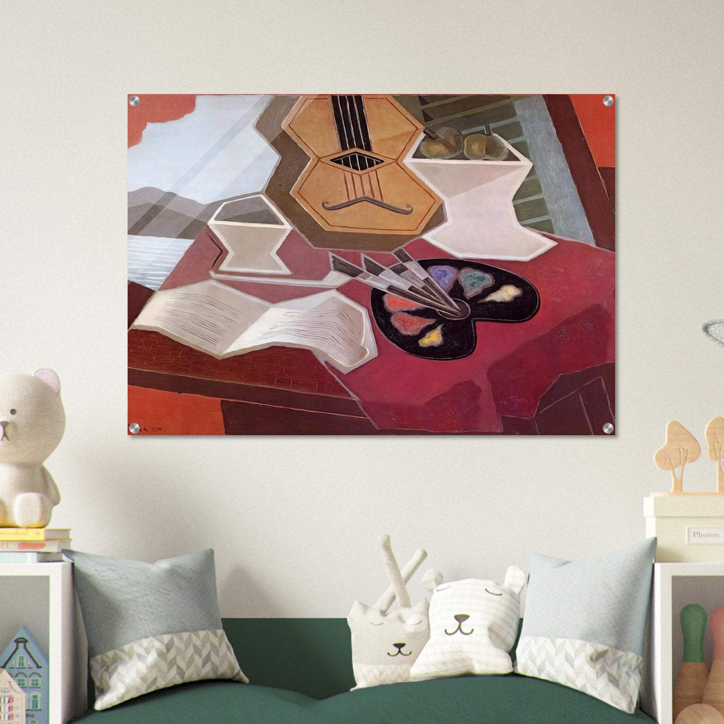 TABLE OVERLOOKING THE SEA 1925 - Juan Gris Acrylic Print - 70x100 cm / 28x40″ inches