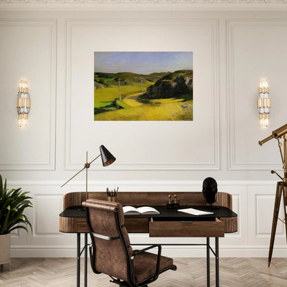 Road in Maine - Edward Hopper Brushed Aluminum Print - 70x100 cm / 28x40 inches | Edward Hopper Aluminum Print | Edward Hopper Prints