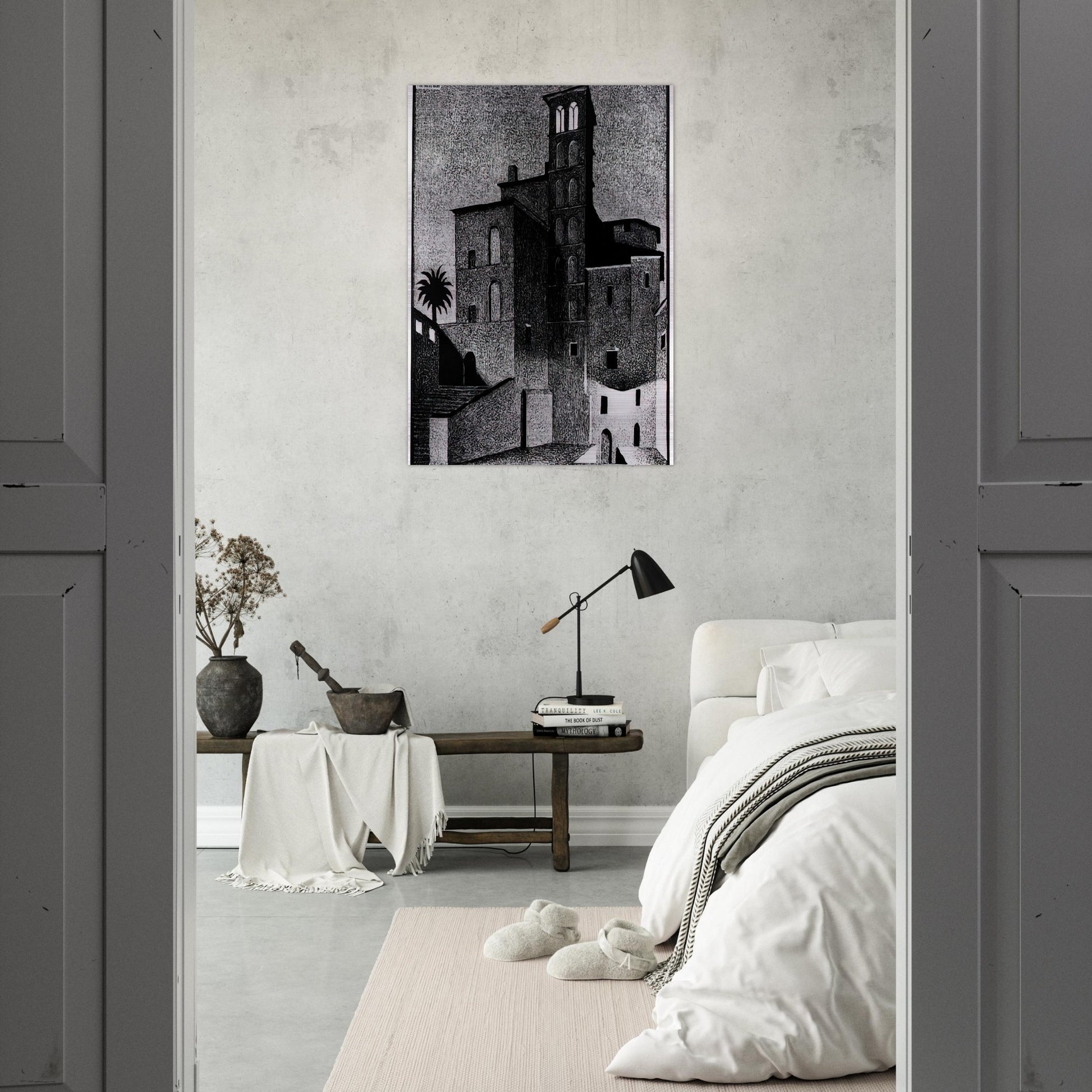SS GIOVANNI ET PAOLO ROME MAY 1936 1936 - MC Escher Brushed Aluminum Print - 70x100 cm / 28x40 inches | MC Escher Aluminum Print | MC Escher Prints