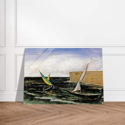 VELE NEL PORTO - Carlo Carra Acrylic Print - 70x100 cm / 28x40″ inches