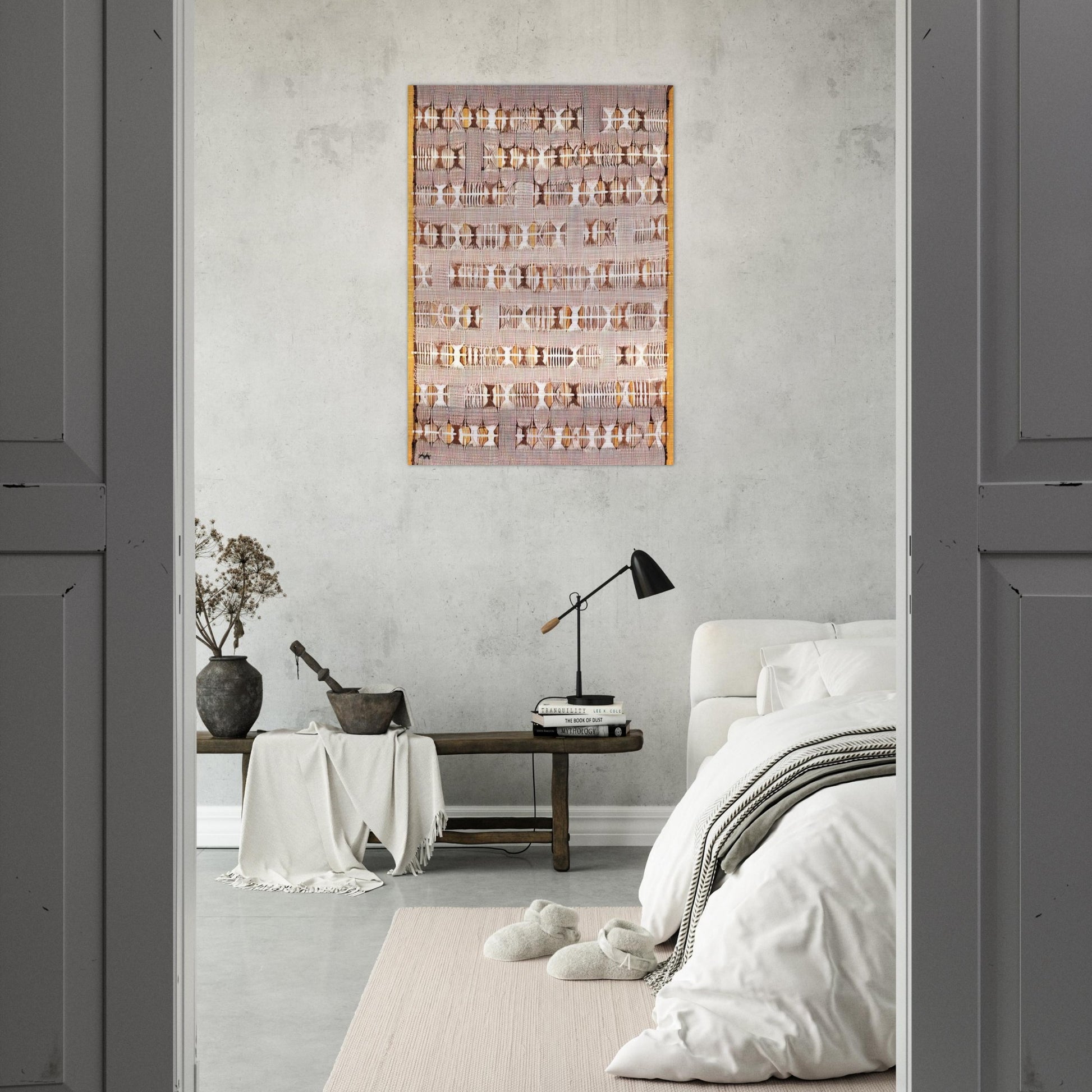 VARIATION ON A THEME 1958 - Anni Albers Brushed Aluminum Print - 70x100 cm / 28x40 inches | Anni Albers Aluminum Print | Anni Albers Prints