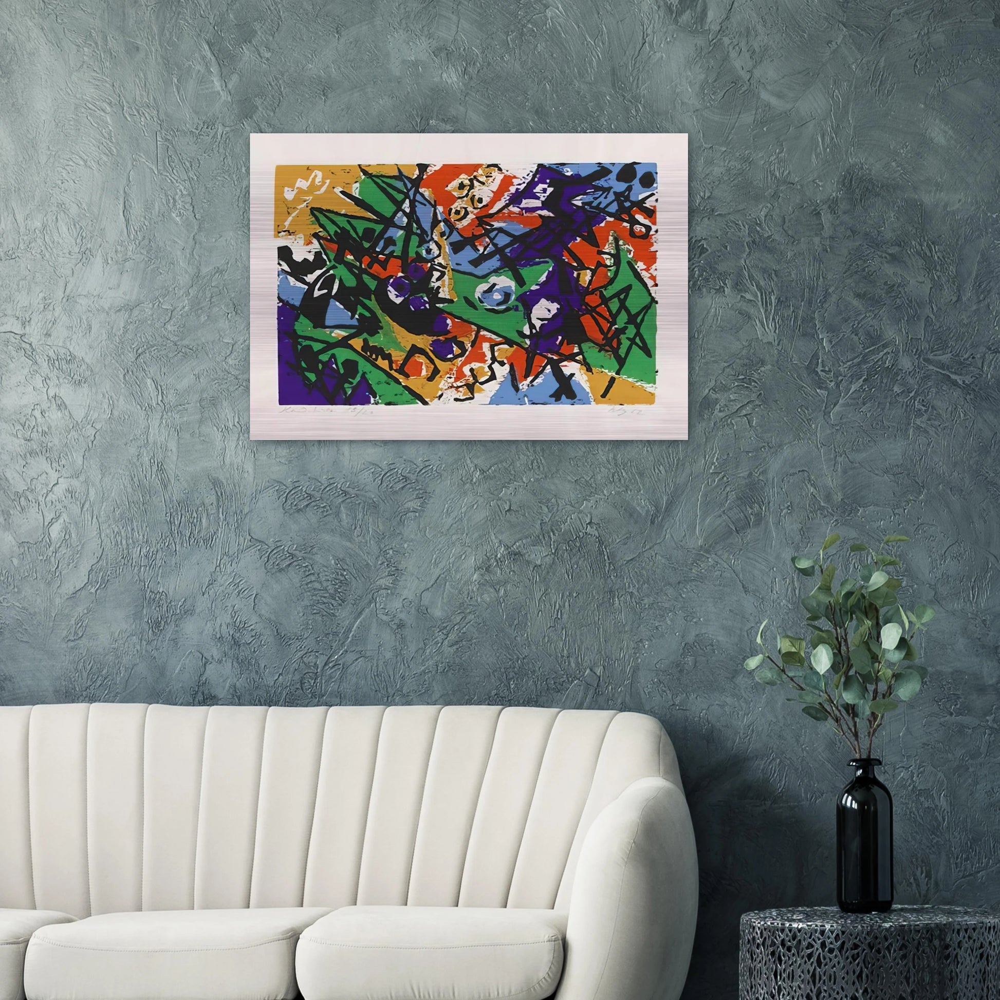 Farbholzschnitt 1952-2 - 1952 - Ernst Wilhelm Nay Brushed Aluminum Print - 70x100 cm / 28x40 inches | Ernst Wilhelm Nay Aluminum Print | Ernst Wilhelm Nay Prints