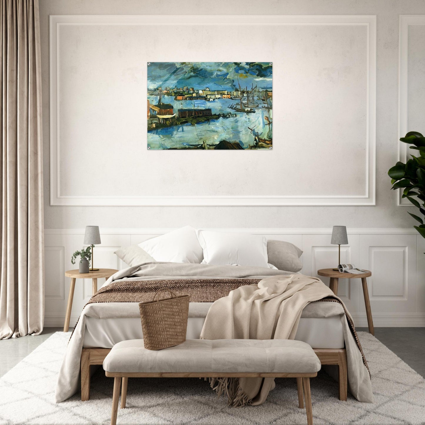 STOCKHOLM HARBOUR - OSKAR KOKOSCHKA Acrylic Print - 70x100 cm / 28x40″ inches | OSKAR KOKOSCHKA Wall Art | OSKAR KOKOSCHKA Prints