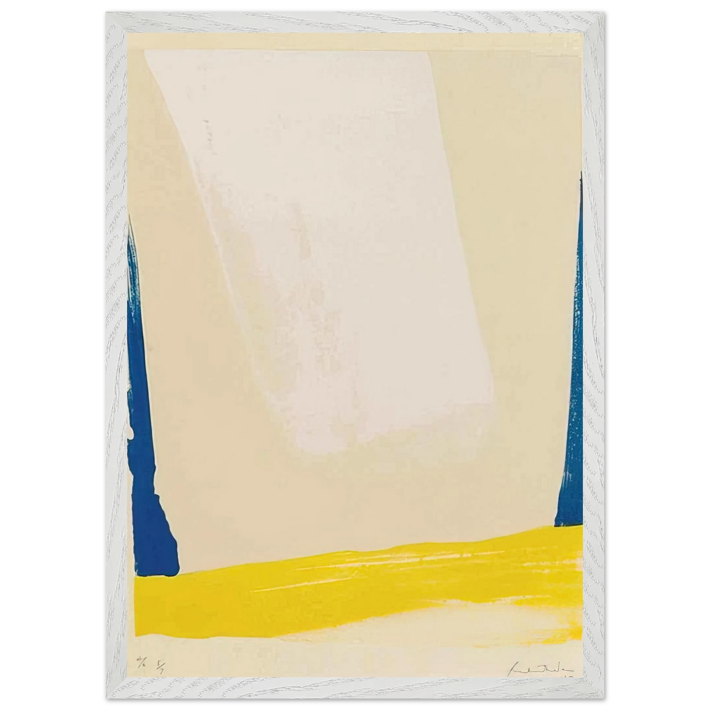 Helen Frankenthaler - White Portal - 1967 Wall art - A3 (29.7 x 42  cm) - Premium Wooden Framed Poster With Fine Art Paper-canvas - Wood frame