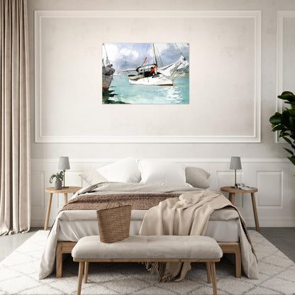 FISHING BOATS KEY WEST - Winslow Homer Acrylic Print - 70x100 cm / 28x40″ inches | Winslow Homer Wall Art | Winslow Homer Prints