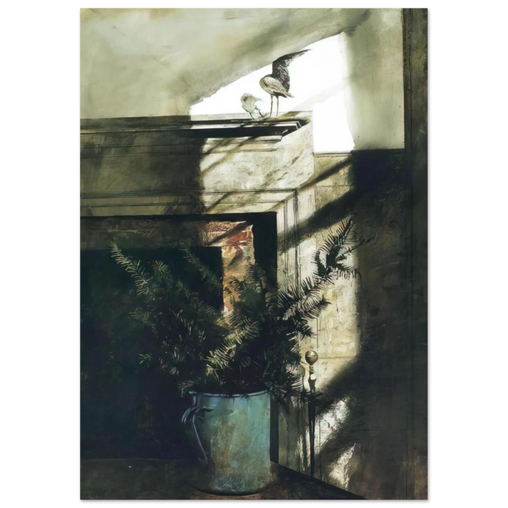 Andrew Wyeth - BIRD IN THE HOUSE Wall Art - 30x40 cm / 12x16 inches - Fine Art Poster-canvas - -