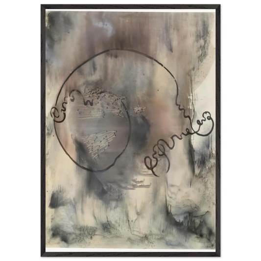 AUDATIA 1986 - Sigmar Polke 70x100 cm / 28x40 inches Framed Art Print – Black Wooden Frame