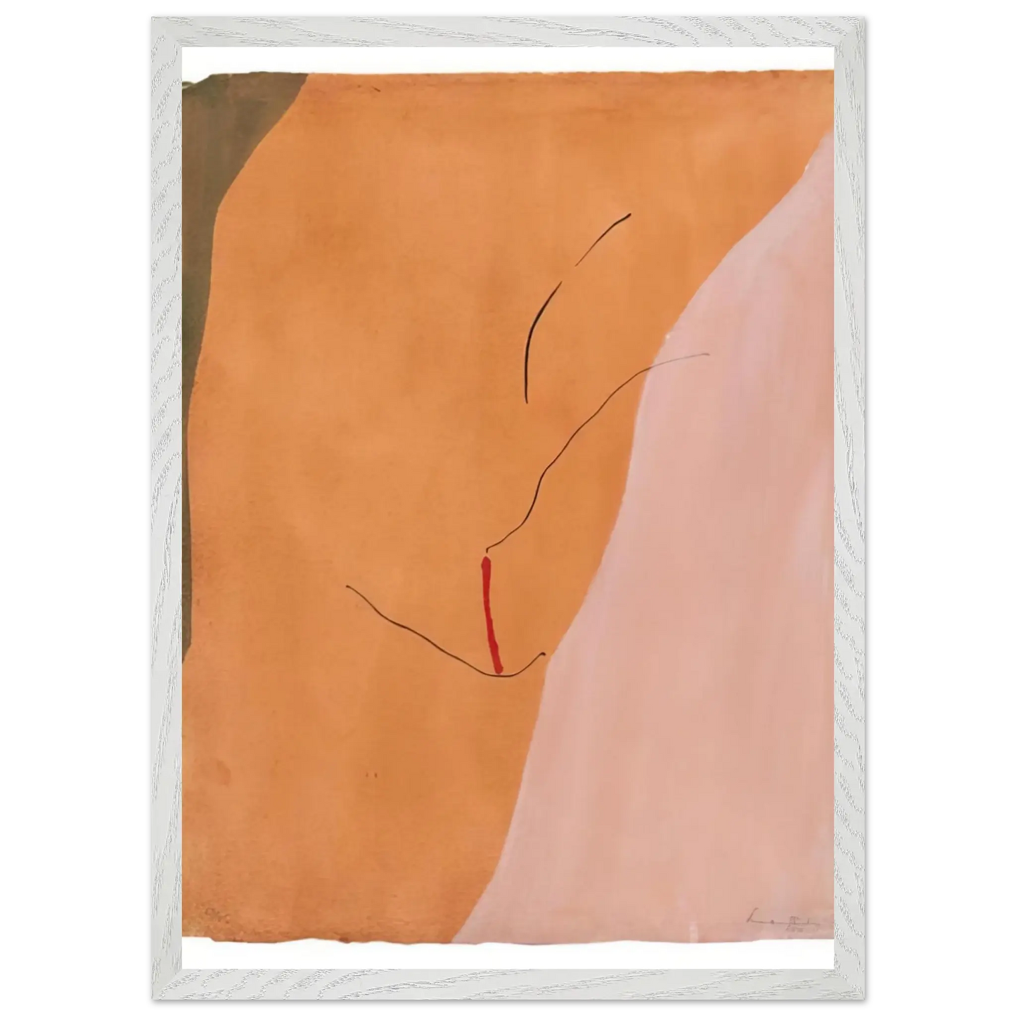 Helen Frankenthaler - Sanguine Mood - 1971 Wall art - 50x70 cm / 20x28 inches - Premium Wooden Framed Poster With Fine Art Paper - Wood frame