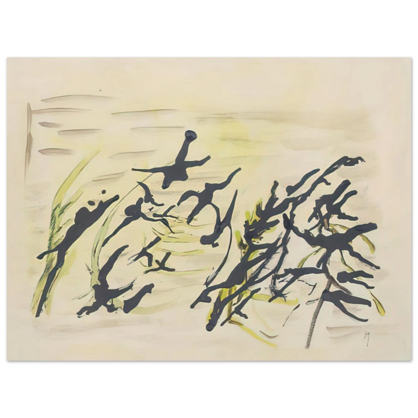 Henri Michaux - Composition - Surrealism, Tachisme  75x100 cm / 30x40inches Fine Art Poster