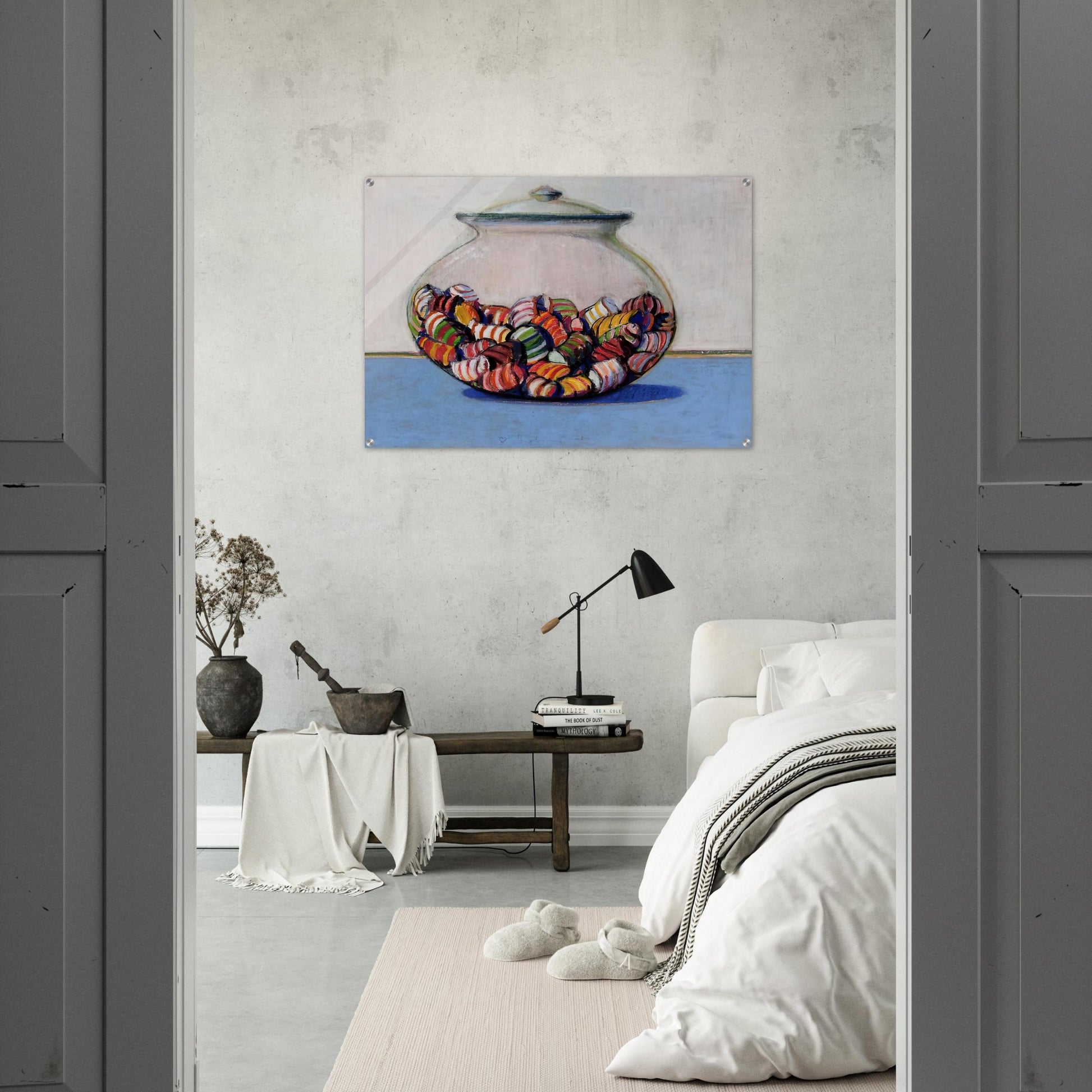 Glassed Candy - 1969 - Wayne Thiebaud Acrylic Print - 70x100 cm / 28x40″ inches | Wayne Thiebaud Wall Art | Wayne Thiebaud Prints