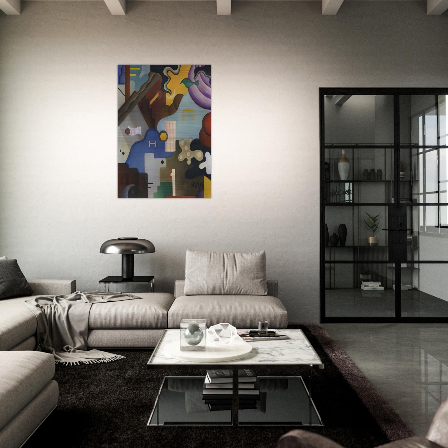 Composizione futurista - Abstract Art, Dada - Julius Evola Brushed Aluminum Print - 70x100 cm / 28x40 inches | Julius Evola Aluminum Print | Julius Evola Prints