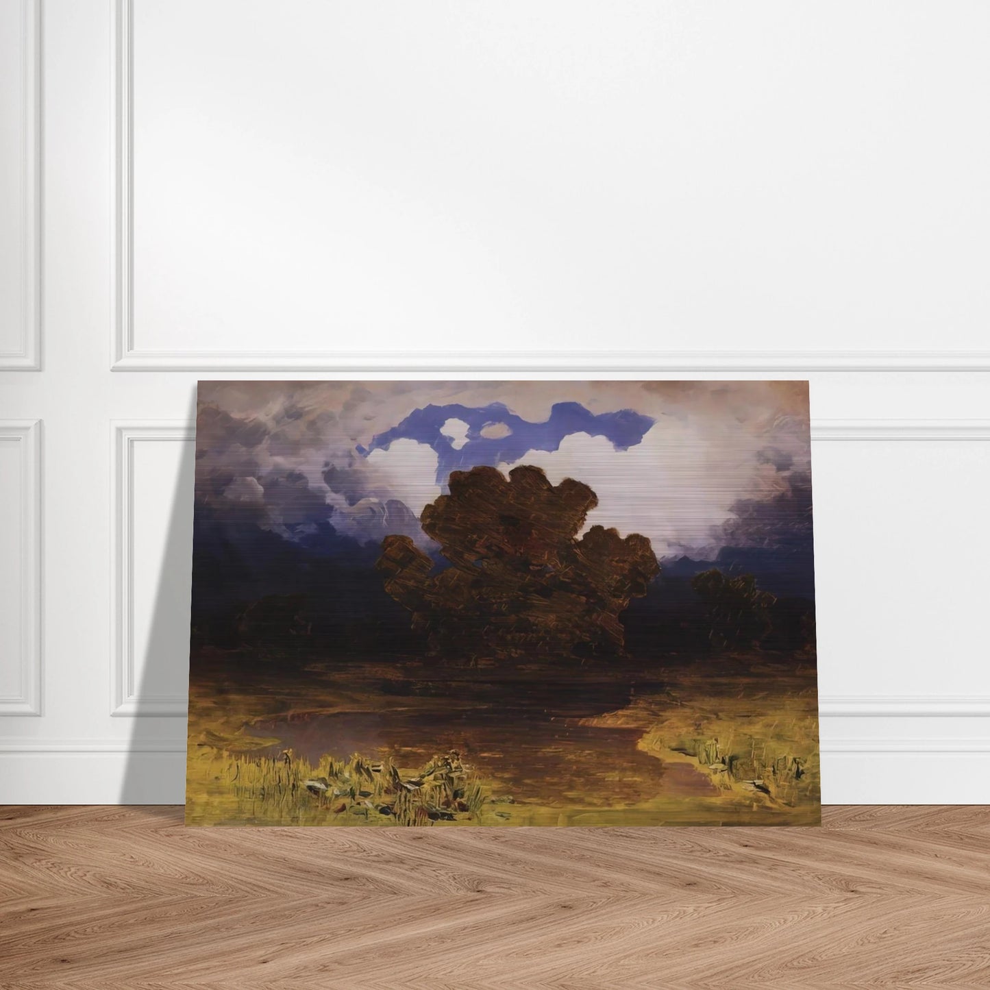 Forest Lake. Cloud - Arkhyp Kuindzhi Brushed Aluminum Print - 70x100 cm / 28x40 inches | Arkhyp Kuindzhi Aluminum Print | Arkhyp Kuindzhi Prints
