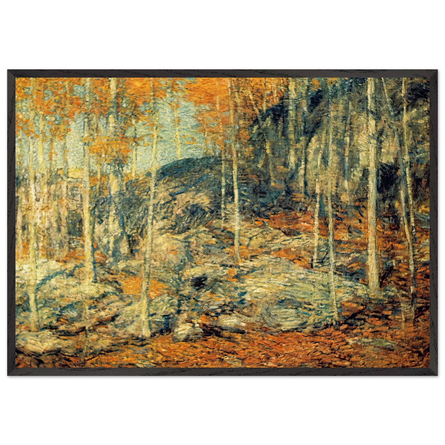 The Ledges - Childe Hassam 70x100 cm / 28x40 inches Framed Art Print – Black Wooden Frame