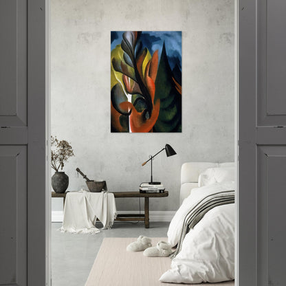 Maple and Cedar, Lake George - Georgia O'Keeffe Brushed Aluminum Print - 70x100 cm / 28x40 inches | Georgia O'Keeffe Aluminum Print | Georgia O'Keeffe Prints